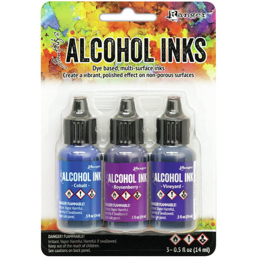 Alcohol Inks 3pk/.5oz   Cobalt/Boysenberry/Vineyard