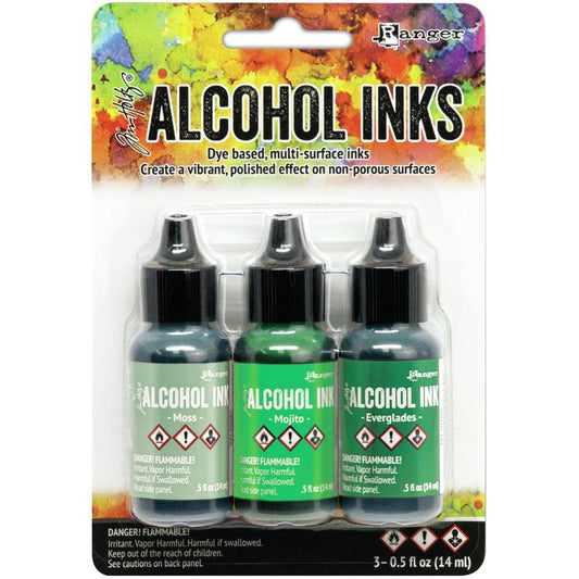 Alcohol Ink 3pk/.5oz Mint/Green Spectrum