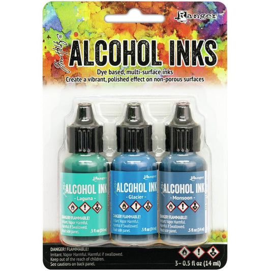 Alcohol Inks 3pk/.5oz Teal/Blue Spectrum